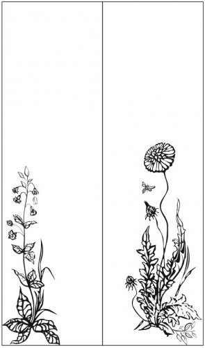 Пескоструйный рисунок Цветы 1463